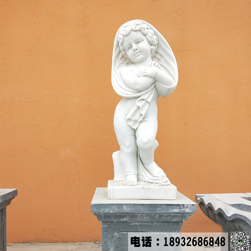 西方雕塑小天使雕塑可定制.JPG