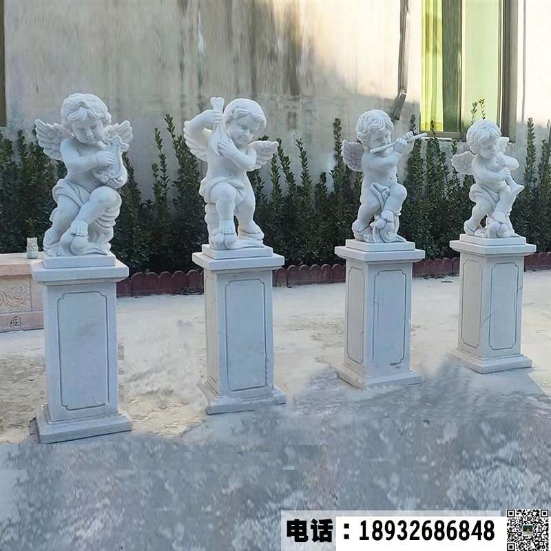 河北专业厂家定制石雕西方人物小天使雕像   加工定制批发价格