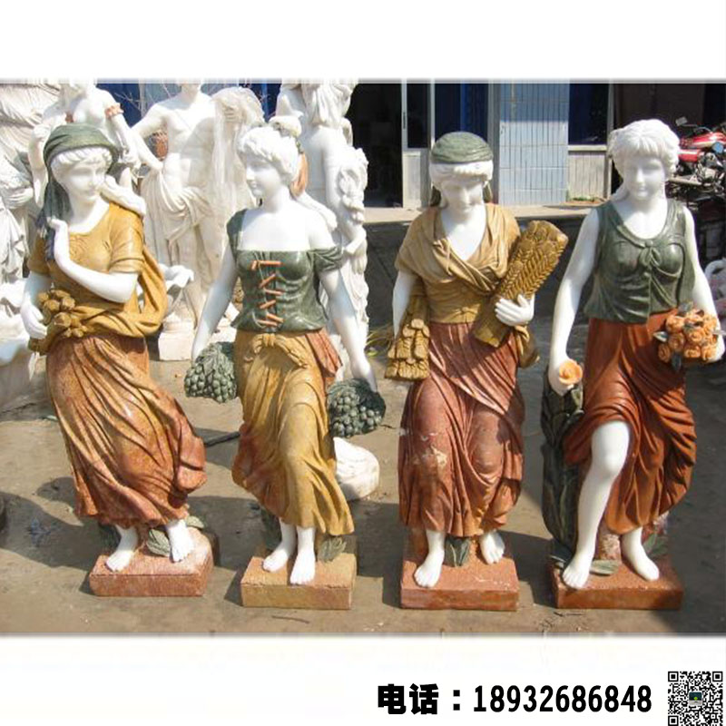 河北曲阳西方人物雕像报价,四季女神雕像制作厂家,石雕西方人物雕塑雕刻价格