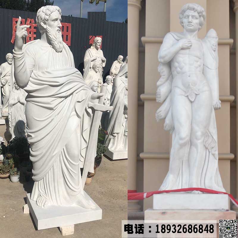 专业厂家定制石雕西方人物雕像 广场西方人物雕塑摆件